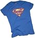 Search : Superman Action-Print Shield Crop Sleeve Fitted Juniors T-Shirt