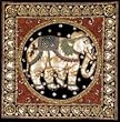 Unique Small Simple Beautiful Gift - 24" Burmese Elephant Oriental Tapestry Wall Art Hanging