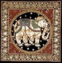 Unique Small Simple Beautiful Gift - 24" Burmese Elephant Oriental Tapestry Wall Art Hanging