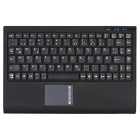 Keysonic ACK-540U+ Black Mini Keyboard with Integrated Smart Touchpad