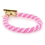 nOir Shaka Pink & White Lanyard Bracelet