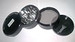 BLACK SHARP CRUSHER 63mm Wide MAGNETIC ALUMINUM HERB SPICE POLLEN GRINDER + FREE SCRAPPER