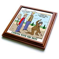 Camping with the Best - Camping - 8x8 Trivet With 6x6 Ceramic Tile by 3dRose LLC