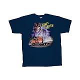 Trucker T-Shirt Born To Roam Truck Driver Wolf