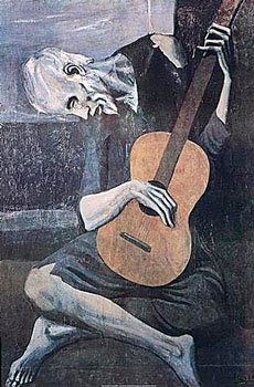 Old Guitarist Art Poster Print by Pablo Picasso, 24x36 Poster Print by Pablo Picasso, 24x36 Poster Print by Pablo Picasso, 24x36