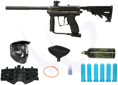 Spyder Kingman 2012 MR100 Olive Paintball Marker Gun Advance Package