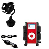 Apple iPod Nano 8GB Auto Cup Holder with Car Charger - Uses Gomadic TipExchange
