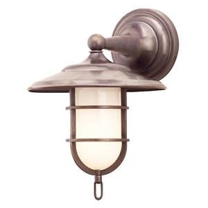 Rockford Wet Location 12 1 2 High Old Bronze Bath Sconce by Hudson