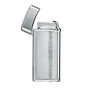 Oval Chrome Flameless Lighter in Black Pouch