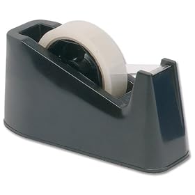 5 Star Tape Dispenser Desk Weighted Non-slip Capacity 25mm Width Black - Ref 920136