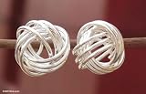 Earrings, 'Starlight Spin' 0.8 W 0.8 L