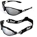 RAPID EYEWEAR MORITZ SKI GOGGLES / SPORT SUNGLASSESThe Moritz are stylish, highly practical and versatile, thanks to the innovative removable side arms that can be replaced with a sturdy strap for extreme sports use. THE FRAMEMoulded from a high grade polycarbonate, the frame - finished in matt black - is lightweight, and has a wrap-around styling that blocks unwanted light from the peripheries of your vision. Rubber nose pads and side arm inserts enhance comfort levels.THE LENSESRapid Eyewear's Frostech lenses feature an anti-fogging capability, thanks to a special coating applied to the inside surface. Decentred lenses provide optical precision. Improved definition of objects and terrain is achieved through the filtering of blue light.
Moritz has Category 3 lenses fitted, a tint that can best be described as a 'standard' level of sunlight filtering. An anti-scratch coating has been applied to the lenses.
EXTREME SPORTS MODEIn their basic form, Moritz are a highly fashionable pair of wrap-around sports sunglasses. Add the foam windshield insert, unclip the side arms and add the strap and you have a high-specification pair of skiing / climbing / extreme sport sunglasses that will suit beginner and advanced practitioners alike. To switch to Extreme Sports Mode, you simply follow these steps:1). Unclip the side arms and pull them out
2). Attach the sturdy, wide head strap
3). Adjust the length of the strap to suit
4). Add the optional foam insertUV PROTECTION AND CONFORMITY Moritz sunglasses offer 100% UVA / UVB protection and conform to EN 1836 and US Z80.3 standards for safety eyewear.THE PACKAGE
Supplied with a microfibre carry pouch that doubles as a cleaning cloth, plus the head strap, detachable side arms and removable foam gasket.