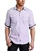 Calvin Klein Jeans Men's Crosshatch Slub Long Sleeve Military Woven Shirt, Amethyst, Small