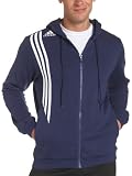 adidas Men's Sereno Hooded Jacket, New Navy/White, Large