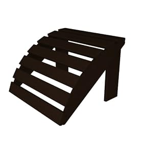 Polywood Outdoor Furniture Classic Adirondack Ottoman, Mahogany-Recycled Plastic Materials