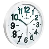 Reizen Low Vision Quartz Wall Clock White Face Black No