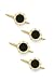 Solid 14k Gold Onyx Octagon Stud Set w/ 14K White Gold Screws