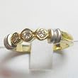 14K Two-Tone Gold Diamond Three-Stone Band