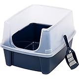 IRIS Open-Top Litter Box with Shield and Scoop