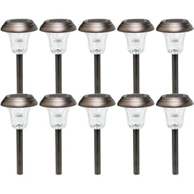 Westinghouse 107109-78  10 Piece Spector Solar Lights Set, Remington Bronze
