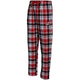 NCAA Carolina Hurricanes Red-Black Plaid Legend Flannel Pants (Medium)
