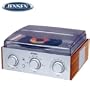 JENSEN JTA-220 Stereo 3-Speed Turntable with AM/FM Receiver & 2 Built-in Speaker