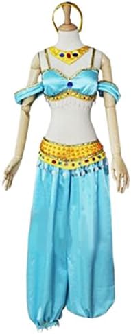 Deluxe Adult Women's Aladdin Jasmine Princess Costume Dress Custom Made (XL)