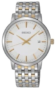 Men's White Dial Two Tone Stainless Steel