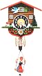 German Black Forest Clock - Girl on Swing - Wind-up German Black Forest Clock - Girl on Swing - Wind-up