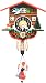 German Black Forest Clock - Girl on Swing - Wind-up