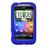 HTC Wildfire S Silicone Gel Skin Case - Blue