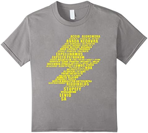 Kids Harry thunder and lightning potter t shirt 12 Slate