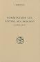 Commentaire sur l'�p�tre aux romains : Tome II (Livres III-V)