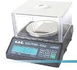 Produkt-Bild: JJ100Y 100g/0,01g Pr&auml;zisionswaage Laborwaage Digitalwaage Feinwaage Industriewaage Tischwaage Goldwaage Juwelierwaage M&uuml;nzwaage Z&auml;hl- und Tarefunktion Waage + 100g M1 Kalibriergewicht als Geschenk Kunststoff-Windschutz G&G