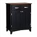 Home Styles Furniture Black Buffet Kitchen Island with Wood Top