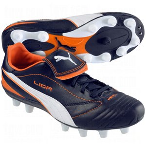 Puma Women's Liga Finale I Winners Soccer Shoe,Dark Navy/White/Team Orange,7 B US