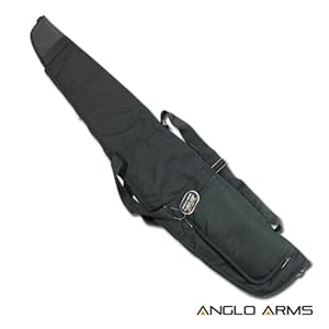 Deluxe Black Padded Rifle Shotgun Case Slip Longer For silencer