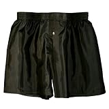 Silk Boxers - L - Charcoal Stripes - Royal Silk Boxer Shorts