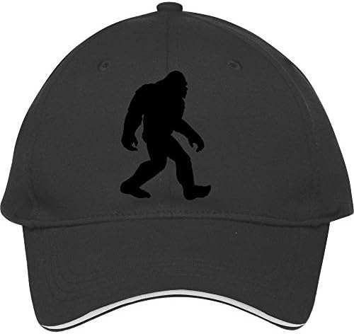 IKAI New Bigfoot Silhouette Cotton Snapback Hats Male/female Baseball Cap Black One size