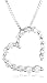 14k Choice of White or Yellow Gold Diamond Journey Heart Pendant (1/4 cttw, H-I Color, I1-I2 Clarity)