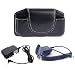 Ultma Black Leather Case for RIM Blackberry 7130,7100i, 7100, 7105,7100 7100g, 7100t, 7100r, 7100v, 7100x, 7130e + + Car Charger + Travel Charger
