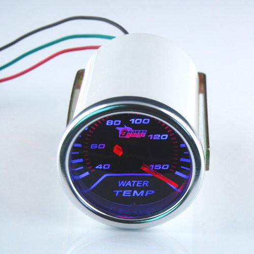 THG Universal Fit 55mm Super Bright LED Automobile Racing Smoked Water Temp Temperature Gauge For Meter Car Auto Motor SUV Truck