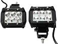TMS LED-XT-18W30D-K 18W 1260LM CREE Spot Led Work Light Bar Black for off-Road SUV Boat 4x4 Jeep, 2 Piece