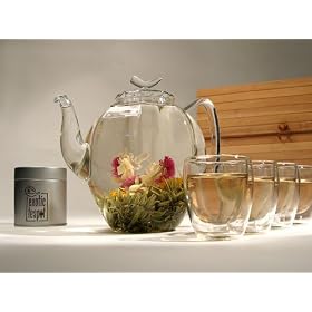 Luxury Blooming Tea Set in Bamboo Box by THE EXOTIC TEAPOT