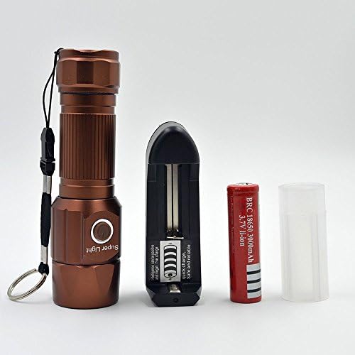 DeeFire 3Mode Bright LED Flashlight Torch include 18650 li-ion battery and charger