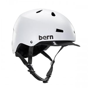 Bern Unlimited Macon EPS Summer Helmet with Visor, Medium, Satin White
