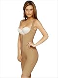 Leonisa Open Bust Mid Thigh Compression Bodysuit 018688, Nude, Small photo