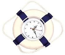 Life Preserver Clock 9" - Nautical