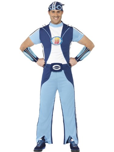 Sportacus Costume - Lazy Town - Adult Halloween Fancy Dress Costume - Medium