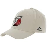 adidas Portland Trail Blazers Grey Basic Team Logo Slouch Flex Fit Hat